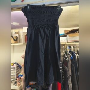 3/20$*Black Strapless Smocked Babydoll Dress Size Xl